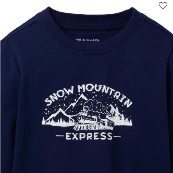 Janie and Jack 100047483 Merchant Marine Snow Mountain Express Tee  size 18-24 M - Picture 3 of 6